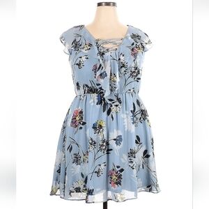 Xhilaration Light Blue Floral Dress